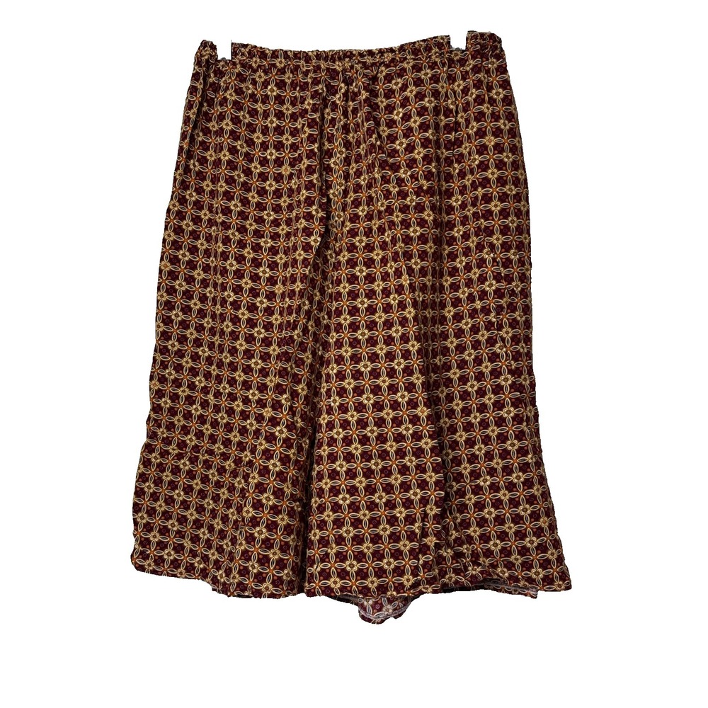 Vintage‎ Boklan Boho Medallion Co-ord Set Peasant Top & Wide Leg Shorts Large - Picture 2 of 8